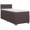 vidaXL Boxspringbett mit Matratze Dunkelbraun 80 x 200 cm Stoff