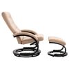vidaXL Relaxsessel mit Fu&szlig;hocker Creme Wildleder-Optik Stoff
