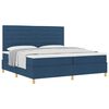 vidaXL Boxspringbett mit Kopfteil Blau 200 x 200 cm Stoff