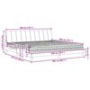 vidaXL Bett mit Matratze "Hanko" Dunkelgrau 200x200 cm Stoff