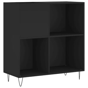 vidaXL Plattenschrank Schwarz 84,5x38x89 cm Holzwerkstoff