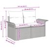 vidaXL Garten-Sofa-Set mit Kissen mit Kissen 9 pcs Beige und Hellgrau