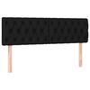 vidaXL Boxspringbett mit Matratze Schwarz 160x200 cm Stoff