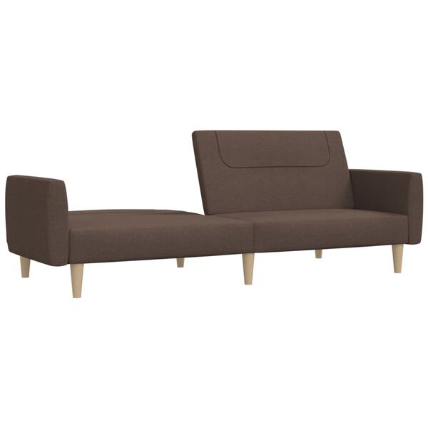 vidaXL Schlafsofa 2-Sitzer Taupe Stoff