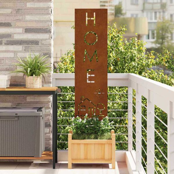 vidaXL Garten Sichtschutz-Leinwand Rostig 32 x 140 cm Wetterfeststahl