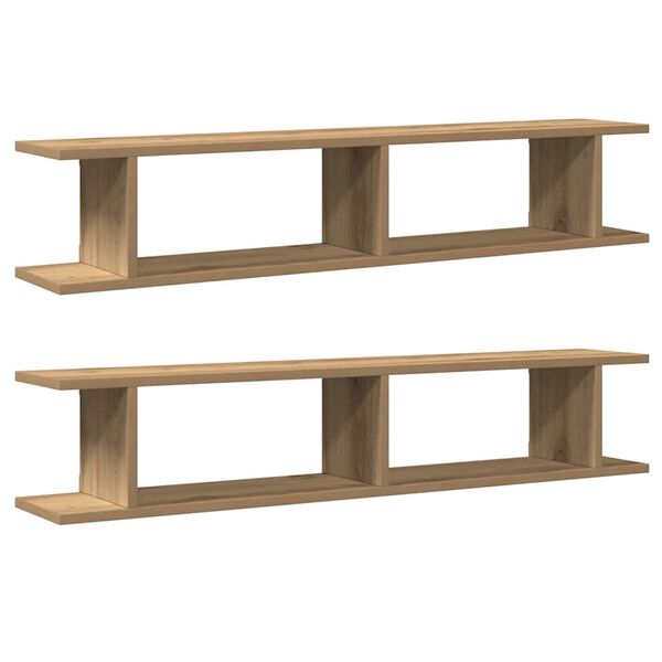 vidaXL Wandregale 2 Stk. Artisan-Eiche 105x18x20 cm Holzwerkstoff