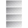 vidaXL Treppe Tritt Rechtwinklig 4 pcs Silber 100 x 40 cm Aluminium