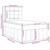 vidaXL Boxspringbett mit Matratze Dunkelbraun 120x190 cm Stoff