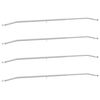 vidaXL Planehalterung f&uuml;r Anh&auml;nger 4 pcs Silber 130-210 cm Aluminium