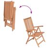 vidaXL Verstellbare Gartenst&uuml;hle 2 Stk. Massivholz Teak