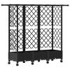 vidaXL Hochbeet mit Rankgitter und Dach Schwarz 164 x 40 x 127 cm PP
