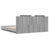 vidaXL Bettgestell mit Kopfteil und LED-Leuchten Grau Sonoma 180x200cm