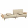 vidaXL Schlafsofa mit Armlehnen Creme Stoff