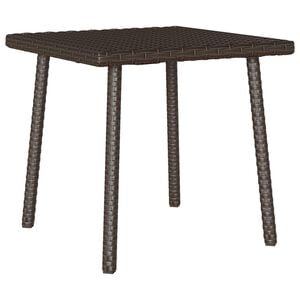 vidaXL Garten-Couchtisch Rechteckig Braun 40x40x37 cm Poly Rattan