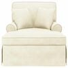 vidaXL Chaise Lounge mit Rock Creme 91 x 157 x 91 cm Rippenstoff