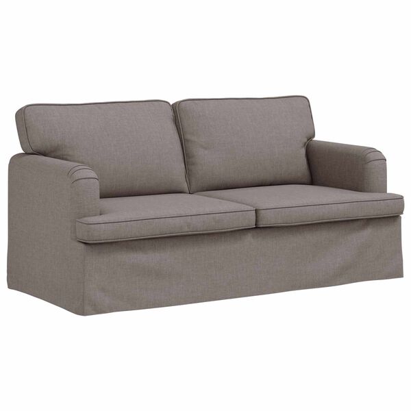 vidaXL Sofa 140cm Taupe Metall