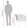 vidaXL 7-tlg. Garten-Essgruppe mit Kissen Braun Poly Rattan Glas