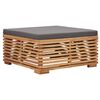 vidaXL 5-tlg. Garten-Lounge-Set mit Dunkelgrauen Kissen Teakholz