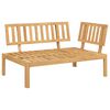 vidaXL Sofa Set mit Kissen Uni 4 pcs Creme Massivholz Akazie