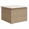 vidaXL 7-tlg. Garten-Sofagarnitur mit Kissen Beige Poly Rattan