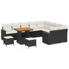 vidaXL Gartensofa-set 12 stk. Schwarz Poly-Rattan