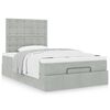 vidaXL Ottoman-Bett mit Matratzen Hellgrau 120x200 cm Samt