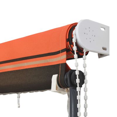 vidaXL Einziehbare Markise mit LED 200×150 cm Orange und Braun