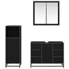 vidaXL Badezimmerm&ouml;bel-Set 3 pcs Schwarz Eichen-Optik Holzwerkstoff