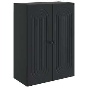 vidaXL Wandschrank Schwarz 66 x 34,5 x 90 cm Holzwerkstoff