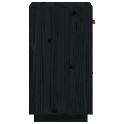 vidaXL Sideboard Schwarz 34x40x75 cm Massivholz Kiefer