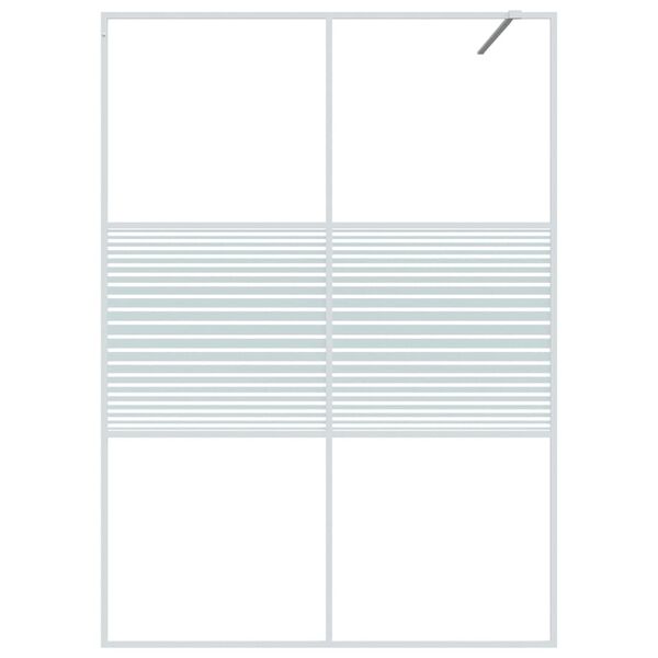 vidaXL Duschwand f&uuml;r Begehbare Dusche Wei&szlig; 140x195 cm ESG-Klarglas