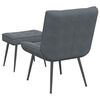 vidaXL Relaxsessel mit Hocker Dunkelgrau Samt