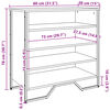vidaXL Schuhregal R&auml;uchereiche 80x38x78 cm Holzwerkstoff