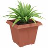 vidaXL Quadratischer Blumentopf 24 pcs Ziegelrot 38 x 38 x 30 cm
