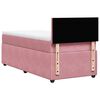 vidaXL Boxspringbett mit Matratze Rosa 90x200 cm Samt