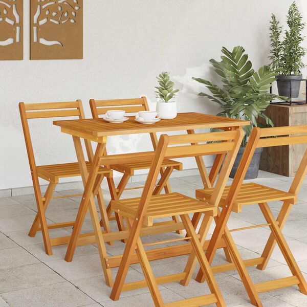 vidaXL Gartentisch Braun 90 x 55 x 75 cm Massivholz Akazie