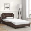 vidaXL Bettgestell ohne Matratze "Hvar" Braun 100x200 cm Kunstleder