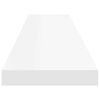 vidaXL Schweberegale 4 Stk. Wei&szlig; 120x23,5x3,8 cm MDF