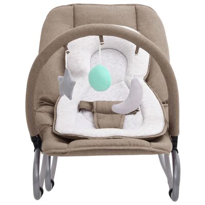 vidaXL Babywippe Taupe Stahl