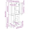 vidaXL Highboard mit Schubladen 2 pcs Artisan-Eiche Holzwerkstoff