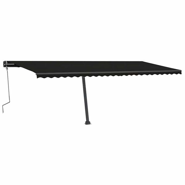 vidaXL Markise Manuell Einziehbar mit LED 600x300 cm Anthrazit
