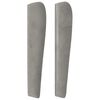 vidaXL Kopfteil mit Ohren Hellgrau 203x23x118/128 cm Samt