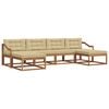 vidaXL Outdoor-Sofagarnitur mit Kissen 6 pcs Natur und Beige