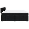 vidaXL Boxspringbett mit Matratze Schwarz 180x200 cm Stoff