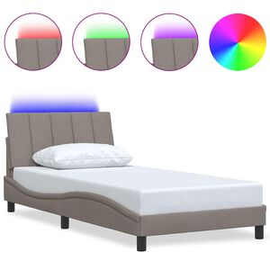 vidaXL Bettgestell ohne Matratze "Hanko" Taupe 100x200 cm Stoff