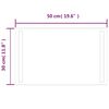 vidaXL LED-Badspiegel 50x30 cm