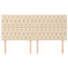vidaXL Kopfteil Creme 200 x 7 x 118/128 cm Stoff