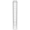 vidaXL Gabionenwand mit Abdeckung Verzinkter Stahl 100&times;20&times;150 cm