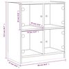 vidaXL Beistellschrank mit Glast&uuml;ren Sonoma-Eiche 68x37x75,5 cm