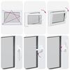 vidaXL Kellerfenster "RISOR" 80x60 cm Drehkipp DIN Links Anthrazit
